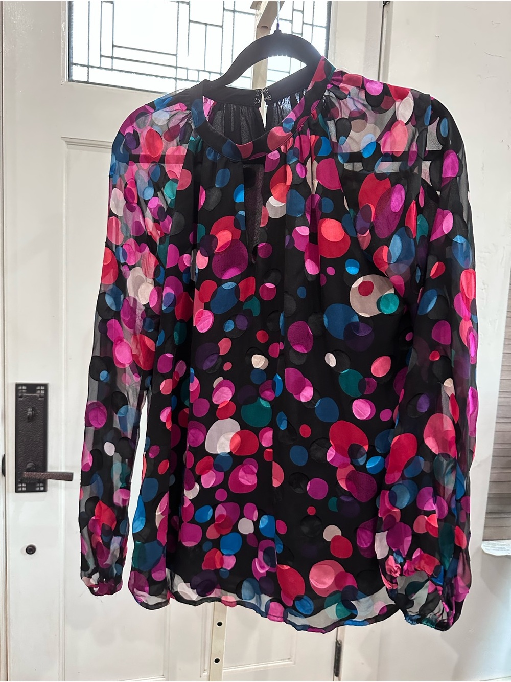 Trina Turk Silk Blend Polka dot blouse